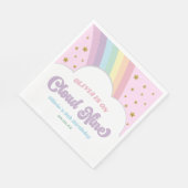 Cloud Nine Regenboog en Sterren 9e Verjaardagsfees Servet (Hoek)