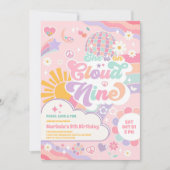 Cloud Nine Retro Groovy Daisy 9th Birthday Kaart (Voorkant)