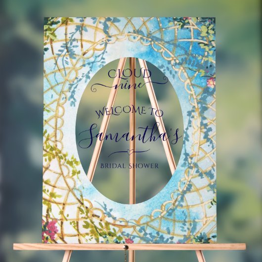 Cloud Nine Rococo Revival Vrijgezellenfeest Welkom Acryl Bord (Neutraal)