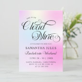 Cloud Nine Roze Gradient Bachelorette Weekend Kaart (Staand voorkant)