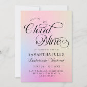 Cloud Nine Roze Gradient Bachelorette Weekend Kaart (Voorkant)