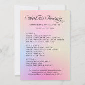 Cloud Nine Roze Gradient Bachelorette Weekend Kaart (Achterkant)