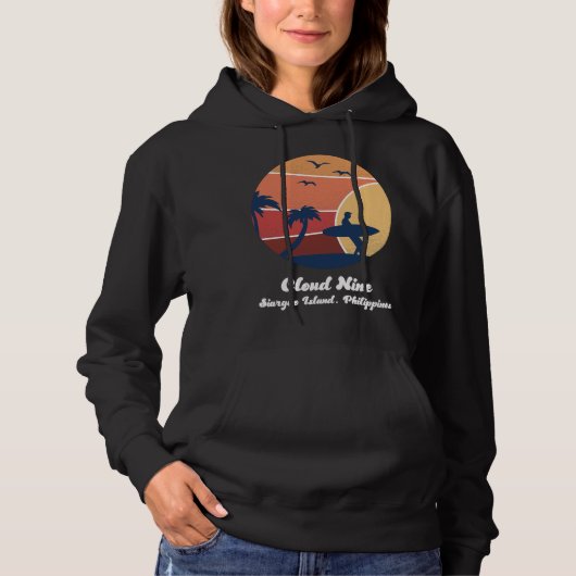 Cloud Nine Siargao Filipijnen Surfing Surf Hoodie (Voorkant)