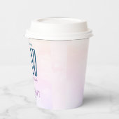 Cloud Nine Simple Chic Pastel Blauwe Bruiloftsborr Papieren Bekers (Links)