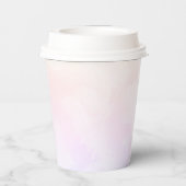 Cloud Nine Simple Chic Pastel Blauwe Bruiloftsborr Papieren Bekers (Achterkant)