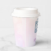 Cloud Nine Simple Chic Pastel Blauwe Bruiloftsborr Papieren Bekers (Rechts)