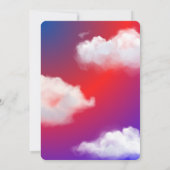 Cloud Nine Sky 9e verjaardagsfeest uitnodiging (Achterkant)