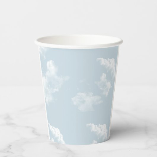Cloud Nine Sky - Aangepast Baby shower Beschikbaar Papieren Bekers (Achterkant)