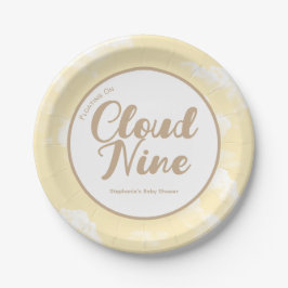 Cloud Nine Sky - Aangepast Baby shower Beschikbaar Papieren Bordje