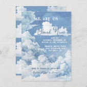 Cloud Nine Sky baby shower Kaart (Voorkant / Achterkant)