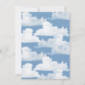 Cloud Nine Sky baby shower Kaart (Achterkant)
