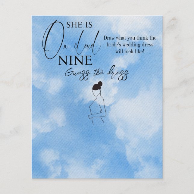 Cloud Nine Sky Blue Vrijgezellenfeest raad dress g (Voorkant)