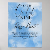 Cloud Nine Sky Blue Vrijgezellenfeest Ring Hunt Ga Poster (Voorkant)