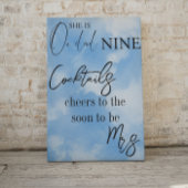 Cloud Nine Sky Blue Waterverf Vrijgezellenfeest Dr Poster