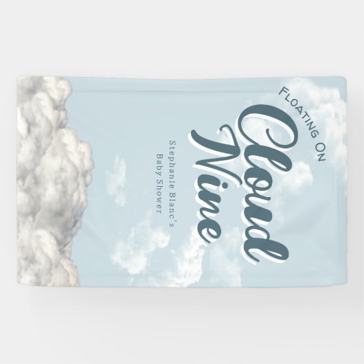 Cloud Nine Sky - Rainbow Baby shower Fotomuur Spandoek (Horizontaal)