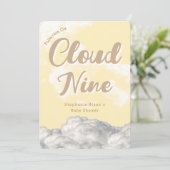 Cloud Nine Sky - Uitnodiging voor aangepast Baby s (Staand voorkant)