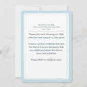 Cloud Nine Sky - Uitnodiging voor aangepast Baby s (Achterkant)