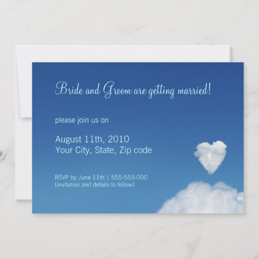 Cloud Nine - Sla de datumkaart op Save The Date (Achterkant)