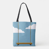 "Cloud Nine tas" Canvas tas Swing in de Blauwe Hem (Achterkant)