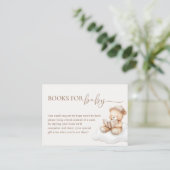 Cloud Nine Teddy Bear Baby Shower Books for Baby Informatiekaartje (Staand voorkant)