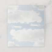 Cloud Nine Thema Ze Is Op Cloud 9 Feest Plaatskaartje (Buitenkant ongevouwen)