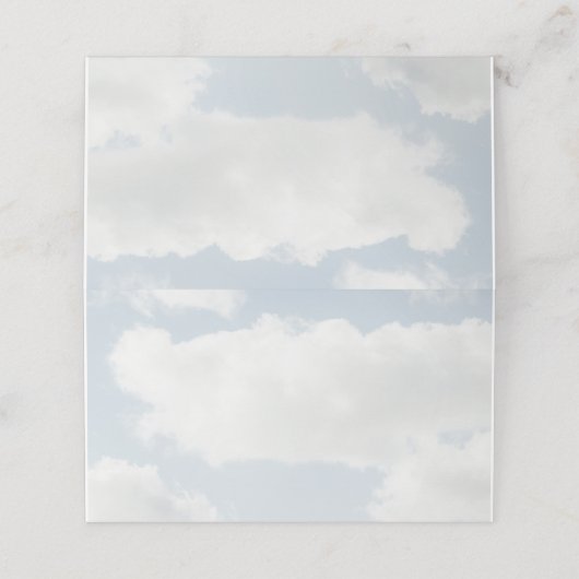 Cloud Nine Thema Zij Is Op Cloud 9 Feest Plaatskaartje (Buitenkant ongevouwen)