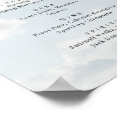 Cloud Nine Theme Cloud 9 Bar Menu Poster (Hoek)