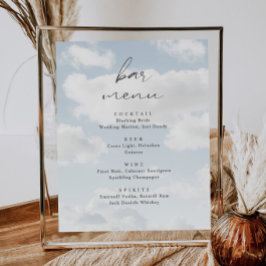 Cloud Nine Theme Cloud 9 Bar Menu Poster