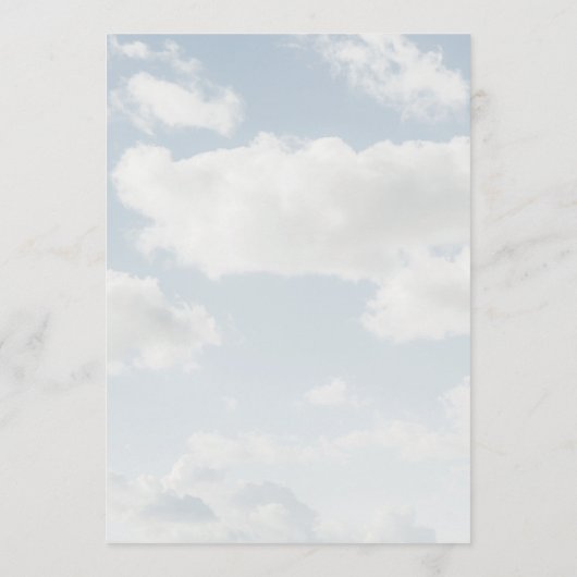 Cloud Nine Theme Cloud 9 Vrijgezellenfeest Bar Men Menu (Achterkant)