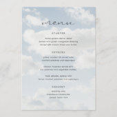 Cloud Nine Theme Cloud 9 Vrijgezellenfeest Bar Men Menu (Voorkant)