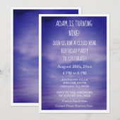 Cloud Nine Verjaardag Jongens Meisjes 9e Blauwe Ku Kaart (Voorkant / Achterkant)