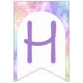 Cloud Nine Verjaardagsbanner – Waterverf Pastel Vlaggetjes (Tweede vlag)