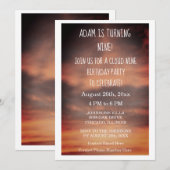 Cloud Nine verjaardagsfeestje 9e aangepaste leefti Kaart (Voorkant / Achterkant)