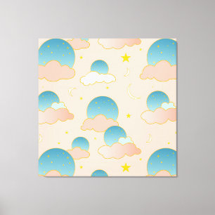 Cloud Nine Vibes Canvas Afdruk