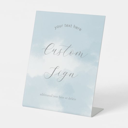 Cloud Nine Vrijgezellenfeest Aangepast tekstteken Reclamebord Met Voetstuk (Voorkant)