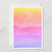 Cloud Nine Vrijgezellenfeest Bruiloft Roze Sky Art Kaart (Achterkant)