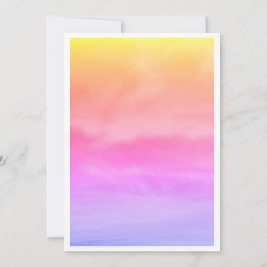 Cloud Nine Vrijgezellenfeest Bruiloft Roze Sky Art Kaart (Achterkant)