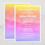 Cloud Nine Vrijgezellenfeest Bruiloft Roze Sky Art Kaart (Voorkant / Achterkant)