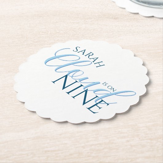 Cloud Nine Vrijgezellenfeest Custom Kartonnen Onderzetters (Gekanteld)