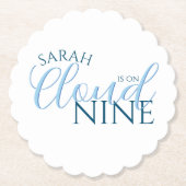 Cloud Nine Vrijgezellenfeest Custom Kartonnen Onderzetters (Voorkant)