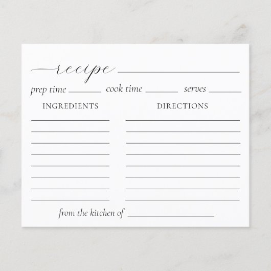 Cloud Nine Vrijgezellenfeest Recept Kaart (Voorkant)