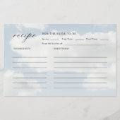 Cloud Nine Vrijgezellenfeest Recept Kaarten (Voorkant)