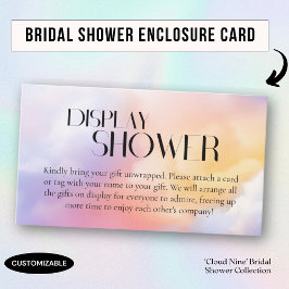 Cloud Nine Waterverf moderne kleuren Display Showe Informatiekaartje