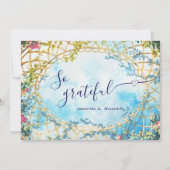 Cloud Nine Whimsical Rococo Revival Bruidsfeestje Bedankkaart (Voorkant)