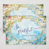 Cloud Nine Whimsical Rococo Revival Bruidsfeestje Bedankkaart (Voorkant / Achterkant)