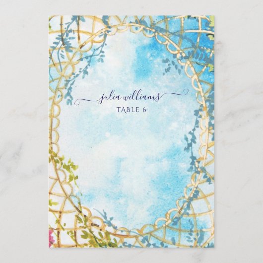 Cloud Nine Whimsical Rococo Revival Vrijgezellenfe Menu (Achterkant)