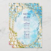 Cloud Nine Whimsical Rococo Revival Vrijgezellenfe Menu (Voorkant / Achterkant)