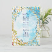 Cloud Nine Whimsical Rococo Revival Vrijgezellenfe Menu (Staand voorkant)