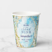 Cloud Nine Whimsisch Rococo Revival Bruidsfeestje Papieren Bekers (Achterkant)