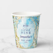 Cloud Nine Whimsisch Rococo Revival Bruidsfeestje Papieren Bekers (Voorkant)